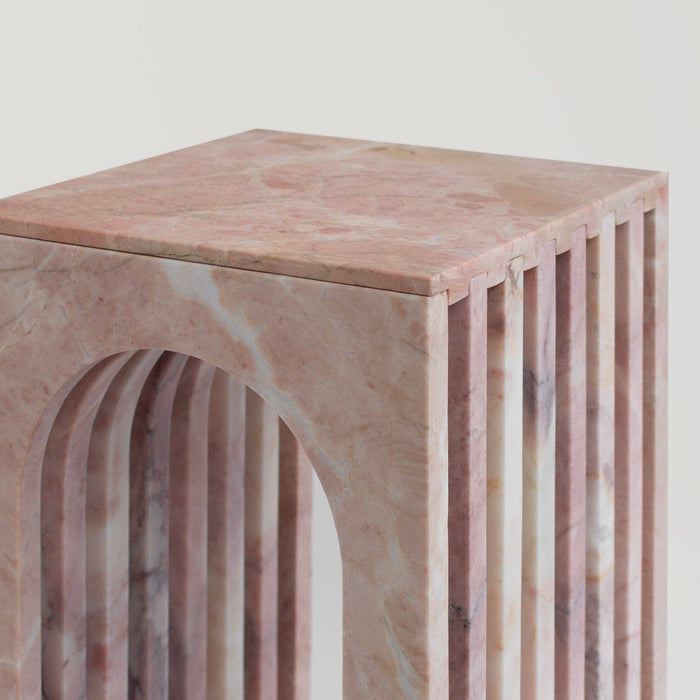 Pink marble side table BALANCE