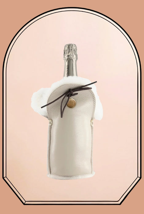 Champagne Bottle Holder Beige Laque