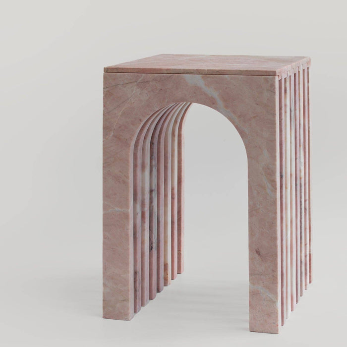 Pink marble side table BALANCE