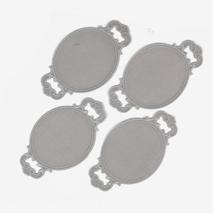 Silver Tray Cocktail napkins - Set of