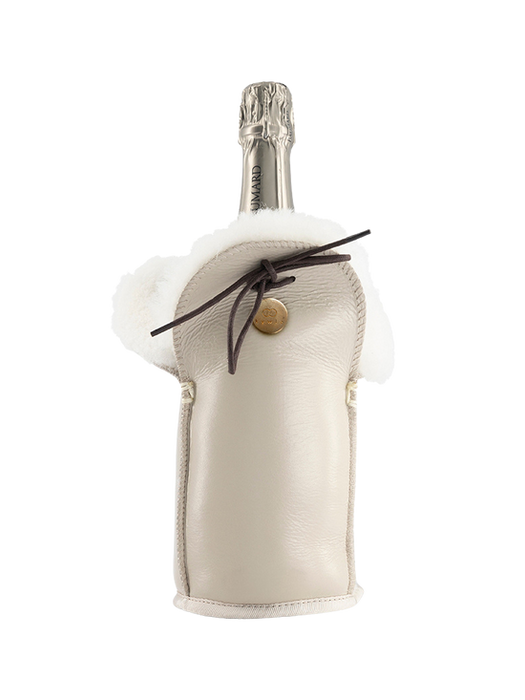 Champagne Bottle Holder Beige Laque