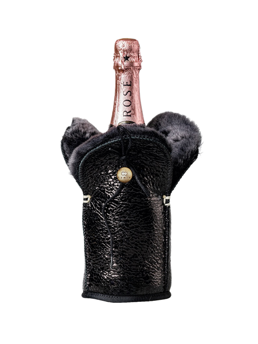 Champagne Bottle Holder Sparkle Black