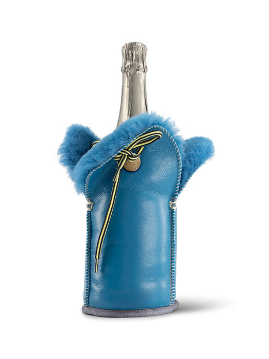 Champagne Bottle Holder Turqoise Laque