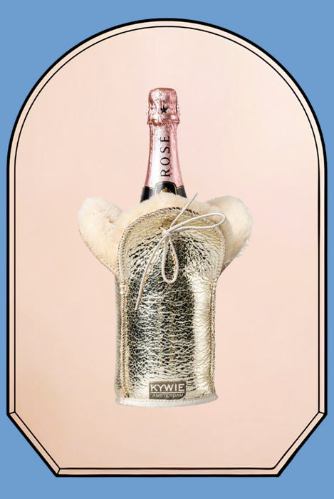 champagne bottle  holder sparkle silver