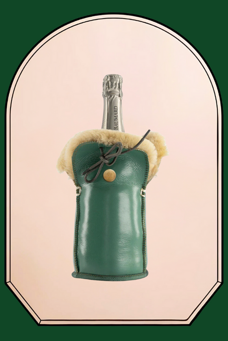 Champagne Bottle Holder Green Lacque