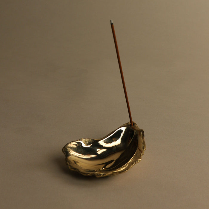 Oyster Incense Holder Brass Handcrafted I Corey Ashford