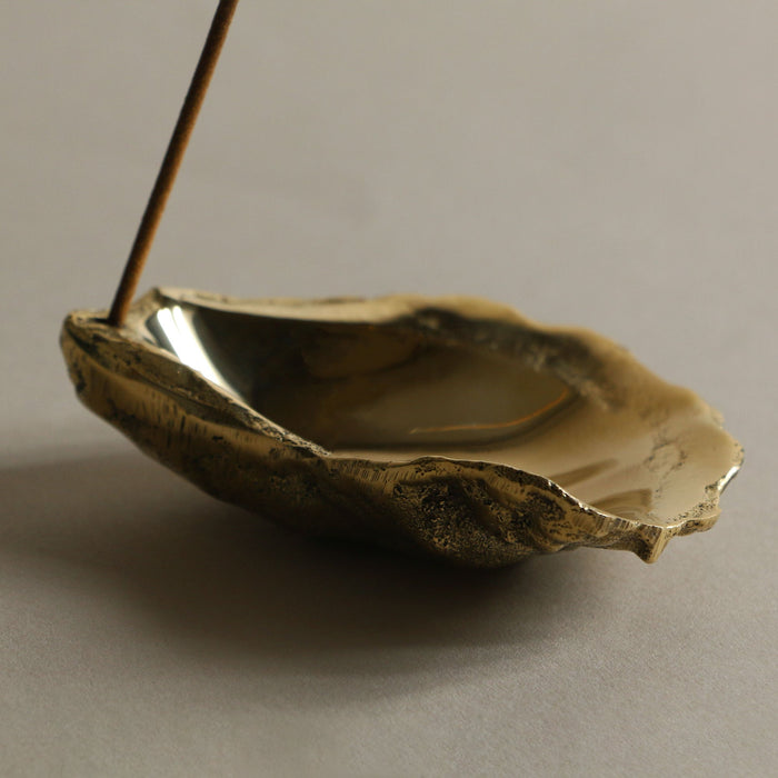 Oyster Incense Holder Brass Handcrafted I Corey Ashford