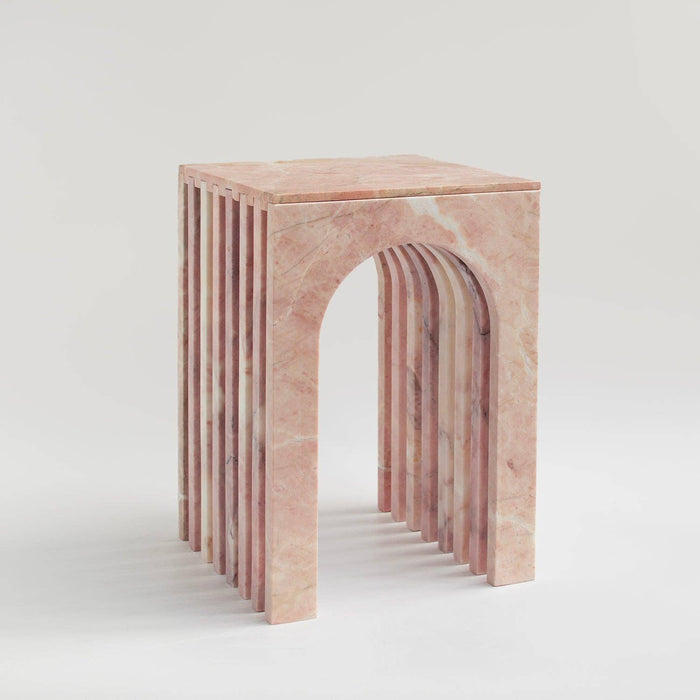 Pink marble side table BALANCE