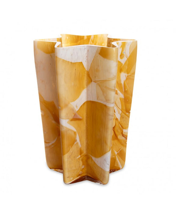 Murano Karkadé Bucket Vase Yellow