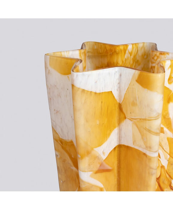 Murano Karkadé Bucket Vase Yellow