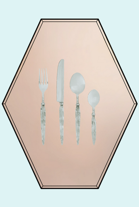 Piuma cutlery set 4 pieces by Bitossi